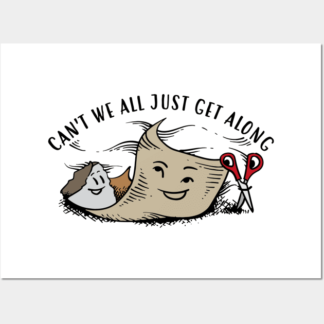 can't we all just get along gift for you Wall Art by Griseldasion_shop